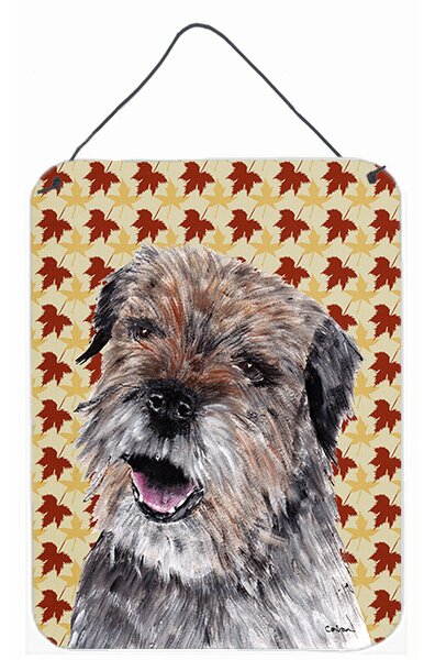 Caroline S Treasures Border Terrier Fall Leaves By Sylvia Corban